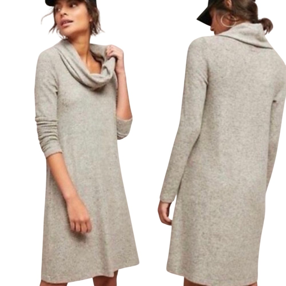 RUNAWAY The Label‎ Cowl Neck Knee Length Dress Gray SIZE 6 MEDIUM